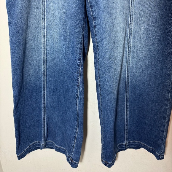 Kut From The Kloth Meg Wide Leg Jeans Women’s Size 10 Blue High Rise Crop - Picture 4 of 9